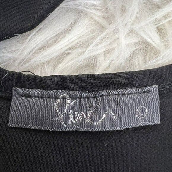 Pine Womens Fit & Flare Skater Black Stretch Midi Dress Size Large Open Back - Picture 4 of 11